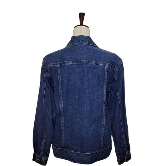 St. John's Bay Blue Denim 100% Cotton Jeans Jacket - Picture 3 of 7